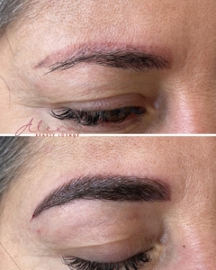 freshly shaped brows